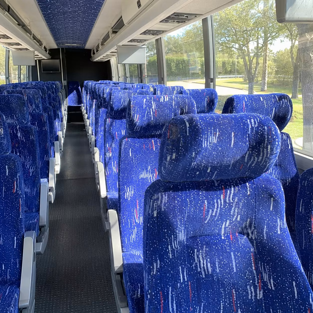 arvada charter bus rental interior